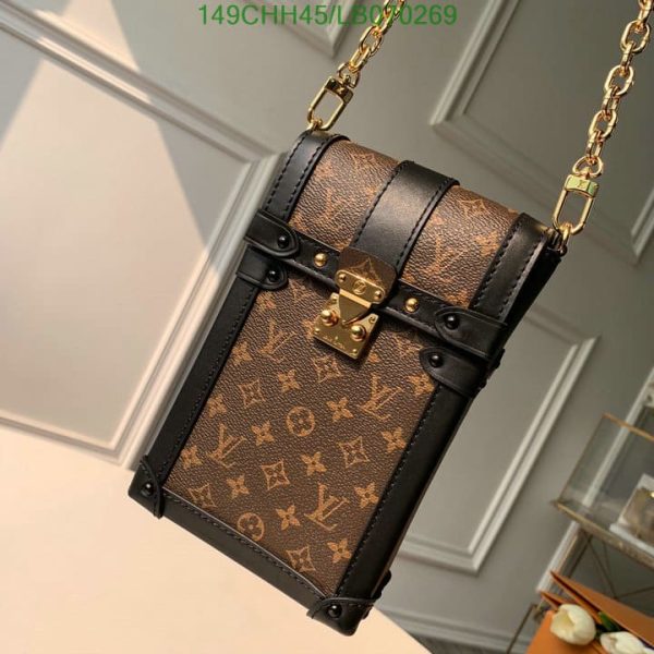 Louis Vuitton 1:1 Mirror Replica Pochette Trunk Verticale Monogram Brown/Black LB07026941234