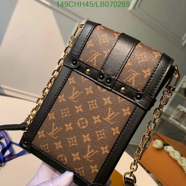 Louis Vuitton 1:1 Mirror Replica Pochette Trunk Verticale Monogram Brown/Black LB07026941234