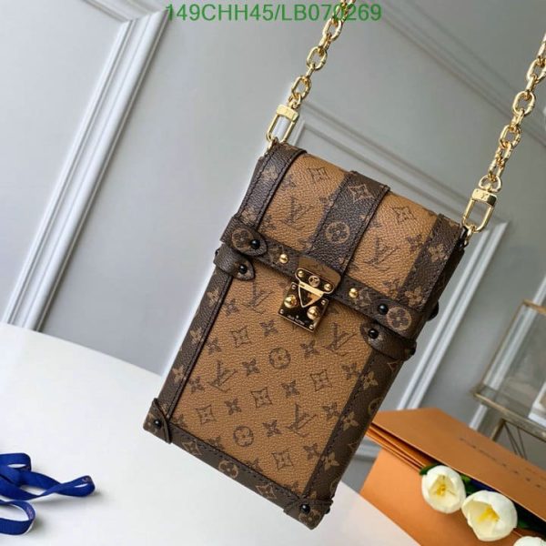 Louis Vuitton 1:1 Mirror Replica Pochette Trunk Verticale Monogram Brown/Black LB07026941234