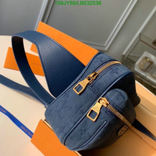 Louis Vuitton 1:1 Mirror Replica Pre-owned Outdoor Leather Handbag In Navy LB03253676540