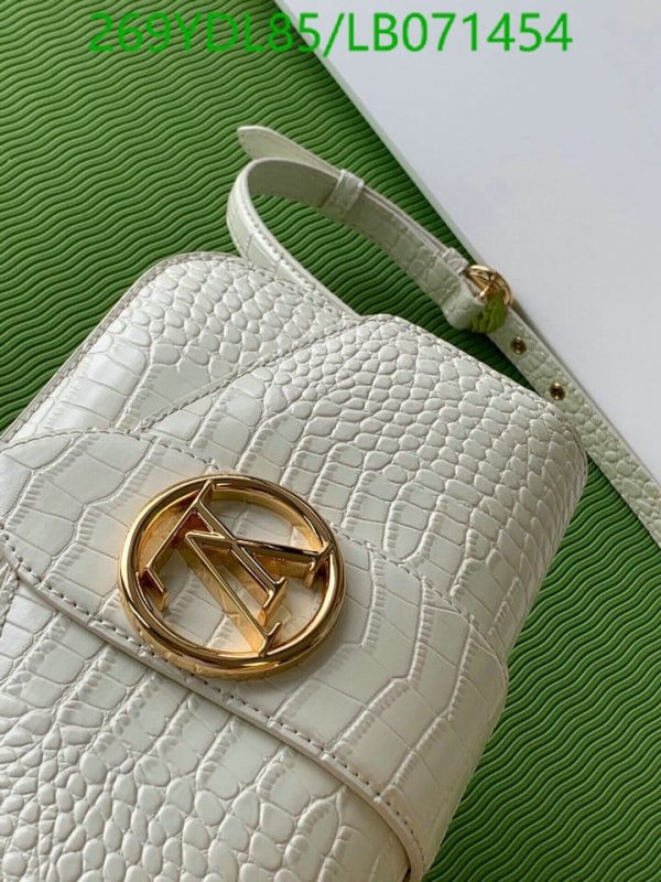 Louis Vuitton 1:1 Mirror Replica  Pre-owned Pont Leather Handbag In White LB07145487654