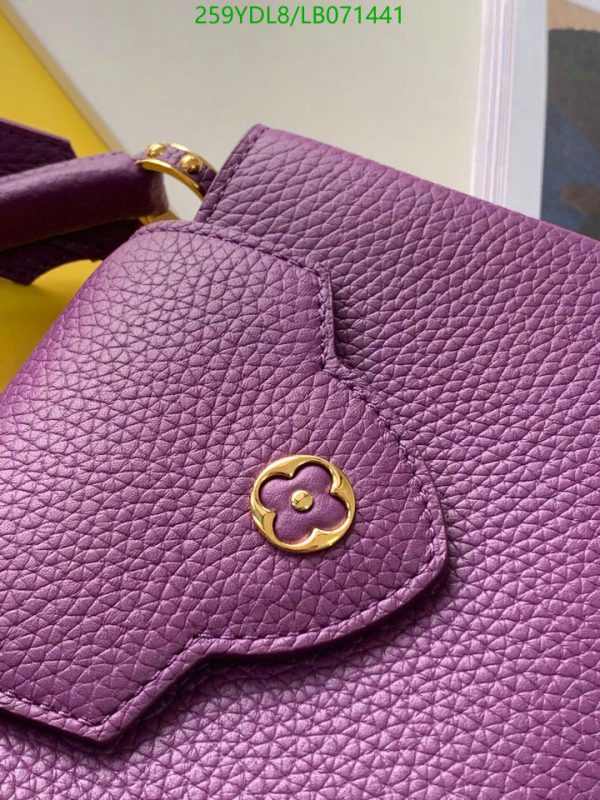 Louis Vuitton 1:1 Mirror Replica Purple Taurillon Leather and Python Capucines BB Bag LB07144131245