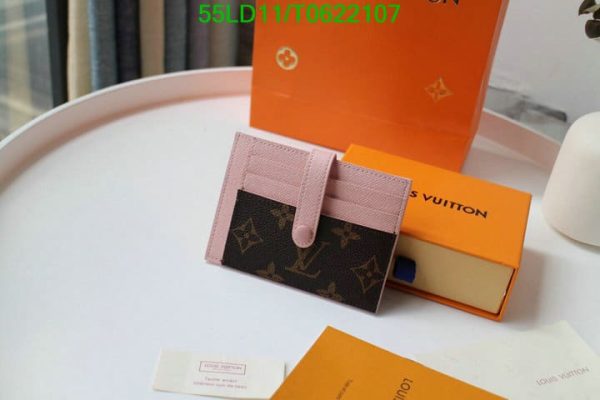 Louis Vuitton 1:1 Mirror Replica Rose Ballerine Card Holder Wallet T062210776432