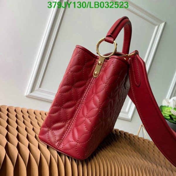 Louis Vuitton 1:1 Mirror Replica Rough Carmin Capucines BB Bag LB03252326984