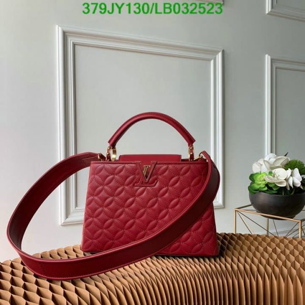 Louis Vuitton 1:1 Mirror Replica Rough Carmin Capucines BB Bag LB03252326984