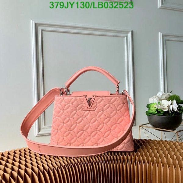 Louis Vuitton 1:1 Mirror Replica Rough Carmin Capucines BB Bag LB03252326984