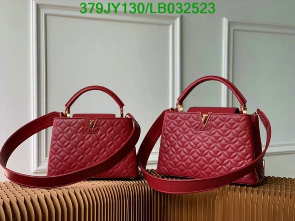 Louis Vuitton 1:1 Mirror Replica Rough Carmin Capucines BB Bag LB03252326984