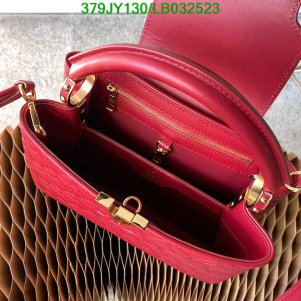 Louis Vuitton 1:1 Mirror Replica Rough Carmin Capucines BB Bag LB03252326984