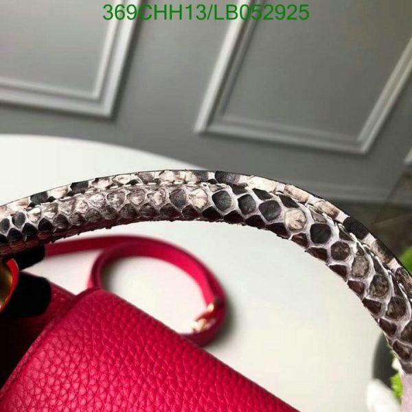 Louis Vuitton 1:1 Mirror Replica Scarlet Taurillon Capucines Mini LB05292593126