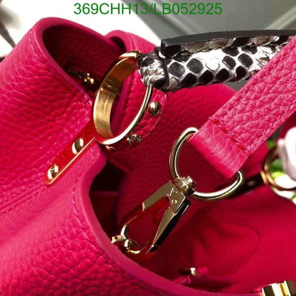 Louis Vuitton 1:1 Mirror Replica Scarlet Taurillon Capucines Mini LB05292593126