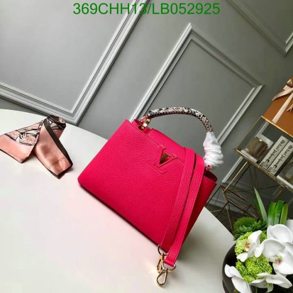 Louis Vuitton 1:1 Mirror Replica Scarlet Taurillon Capucines Mini LB05292593126