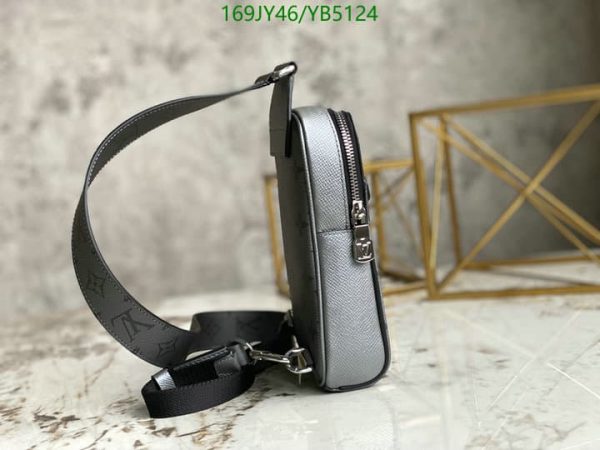 Louis Vuitton 1:1 Mirror Replica Silver Taigarama Outdoor Sling Bag YB51241212376