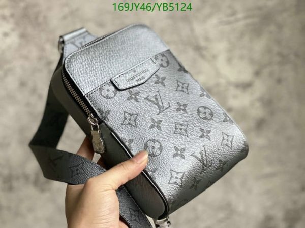 Louis Vuitton 1:1 Mirror Replica Silver Taigarama Outdoor Sling Bag YB51241212376