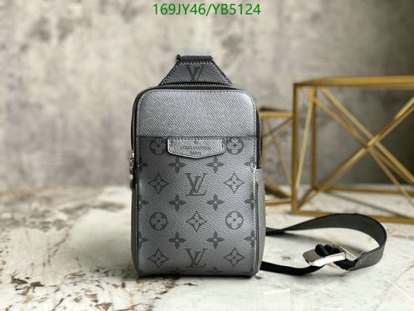 Louis Vuitton 1:1 Mirror Replica Silver Taigarama Outdoor Sling Bag YB51241212376