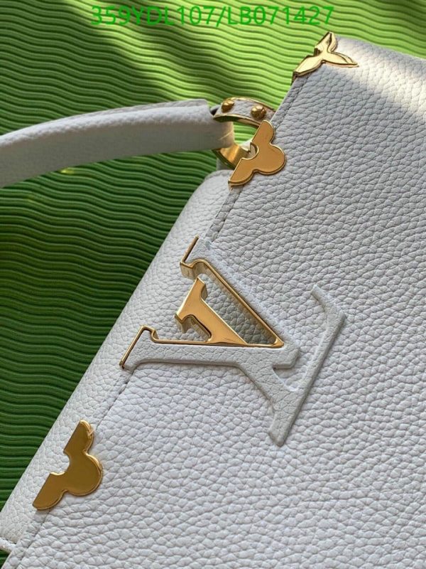 Louis Vuitton 1:1 Mirror Replica Snow White Taurillon Leather Capucines BB Bag LB07142731245