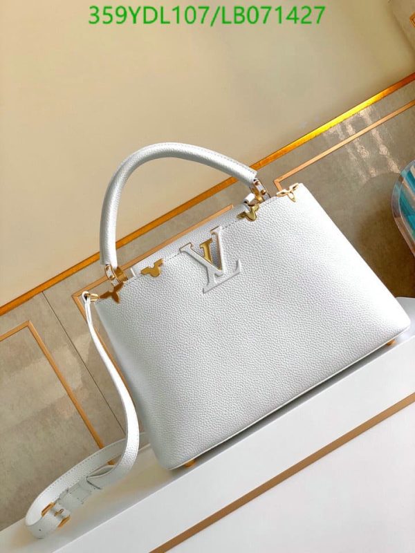 Louis Vuitton 1:1 Mirror Replica Snow White Taurillon Leather Capucines BB Bag LB07142731245