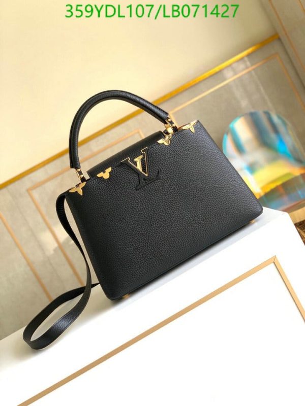 Louis Vuitton 1:1 Mirror Replica Snow White Taurillon Leather Capucines BB Bag LB07142731245