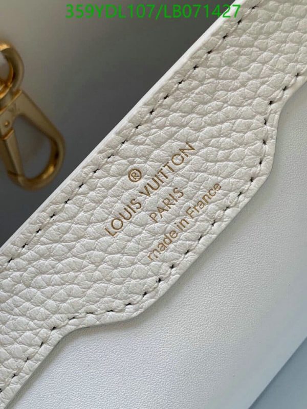 Louis Vuitton 1:1 Mirror Replica Snow White Taurillon Leather Capucines BB Bag LB07142731245