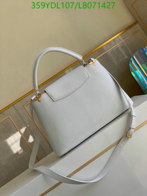 Louis Vuitton 1:1 Mirror Replica Snow White Taurillon Leather Capucines BB Bag LB07142731245