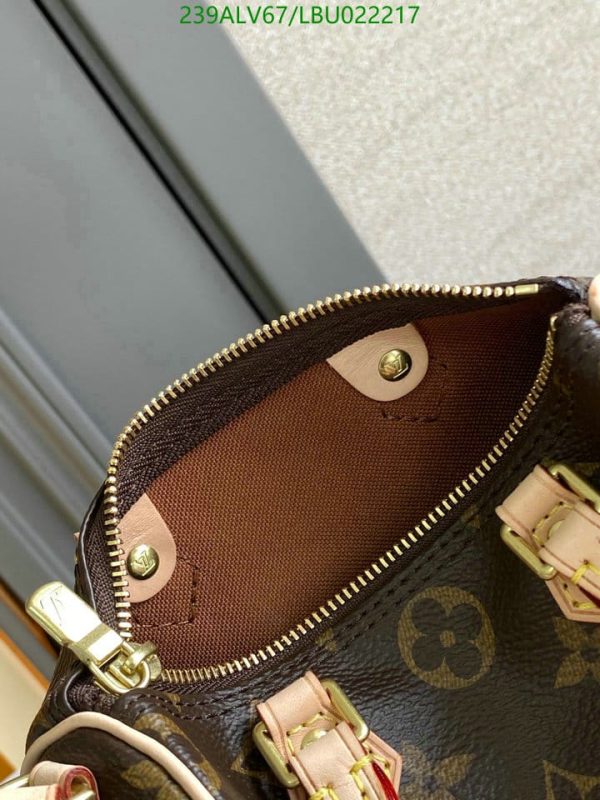 Louis Vuitton 1:1 Mirror Replica Speedy Bandouliere Canvas Crossbody Bag Brown LBU0222174237