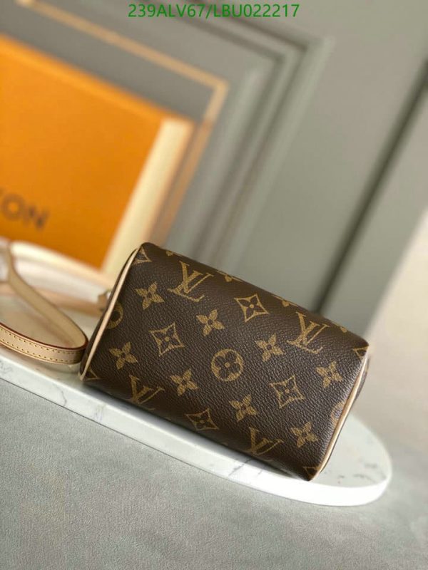 Louis Vuitton 1:1 Mirror Replica Speedy Bandouliere Canvas Crossbody Bag Brown LBU0222174237