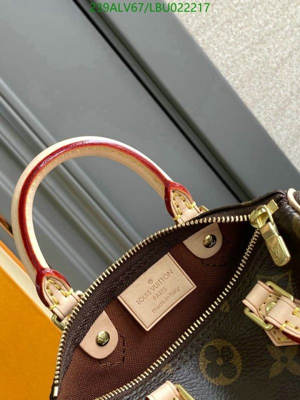 Louis Vuitton 1:1 Mirror Replica Speedy Bandouliere Canvas Crossbody Bag Brown LBU0222174237