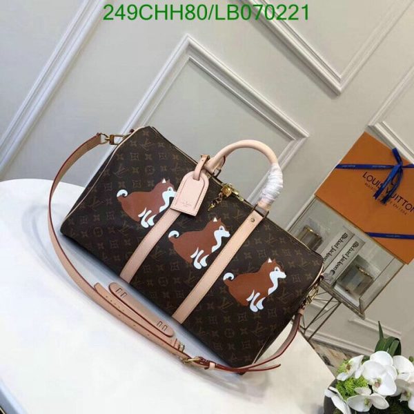 Louis Vuitton 1:1 Mirror Replica Speedy Bandouliere Dog Print Bag LB07022123658