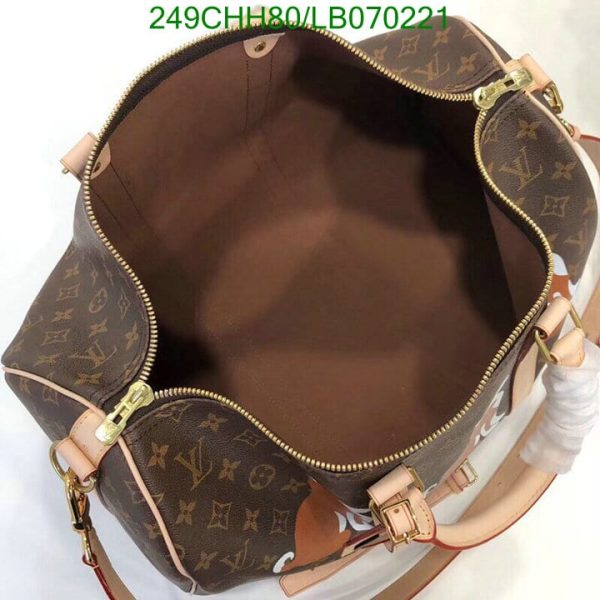 Louis Vuitton 1:1 Mirror Replica Speedy Bandouliere Dog Print Bag LB07022123658