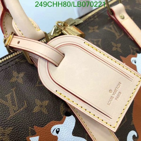 Louis Vuitton 1:1 Mirror Replica Speedy Bandouliere Dog Print Bag LB07022123658