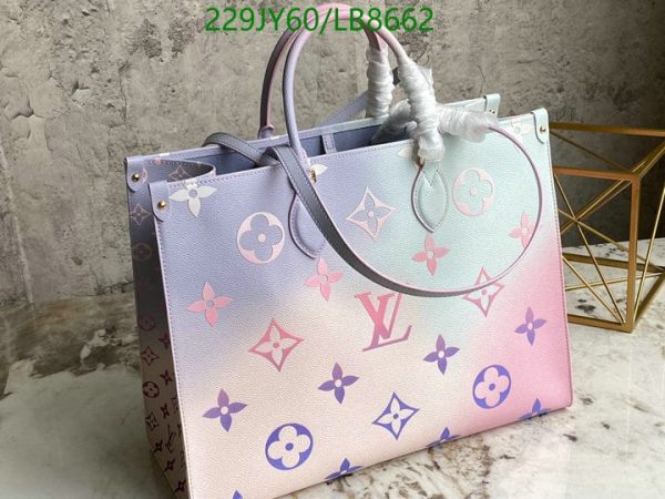 Louis Vuitton 1:1 Mirror Replica  Spring in the City Sunrise Monogram OnTheGo GM LB86621131256