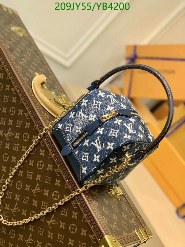 Louis Vuitton 1:1 Mirror Replica Square Denim Leather Bag YB42009312567