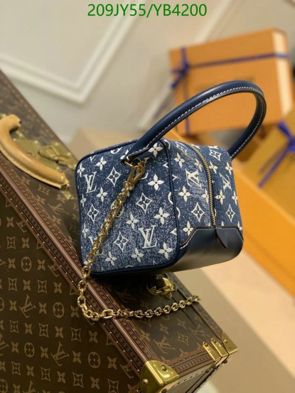 Louis Vuitton 1:1 Mirror Replica Square Denim Leather Bag YB42009312567