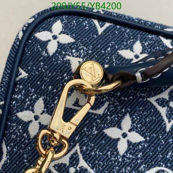 Louis Vuitton 1:1 Mirror Replica Square Denim Leather Bag YB42009312567