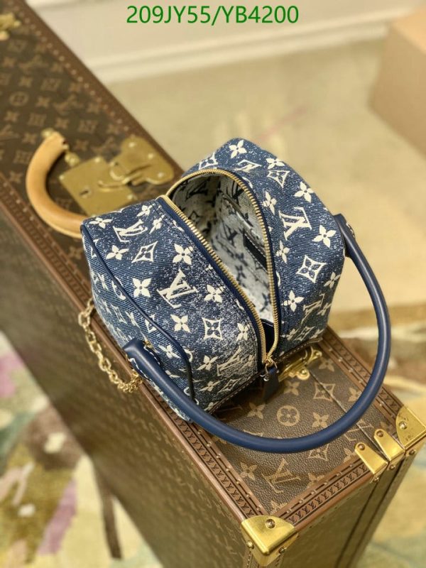 Louis Vuitton 1:1 Mirror Replica Square Denim Leather Bag YB42009312567