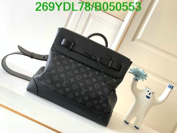 Louis Vuitton 1:1 Mirror Replica Steamer Bag Monogram Eclipse Canvas PM B050553312456