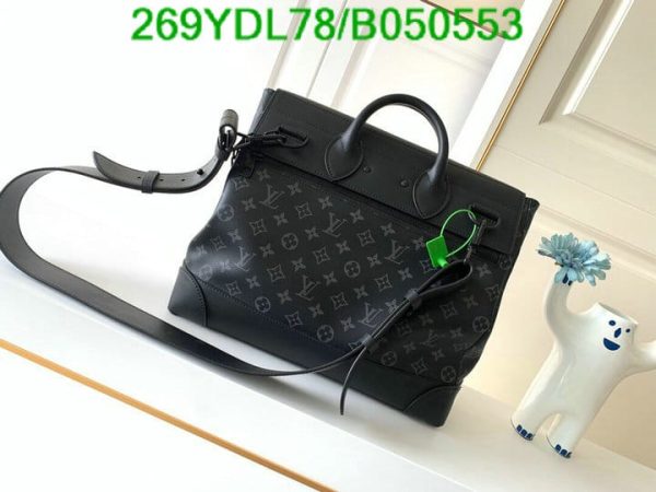 Louis Vuitton 1:1 Mirror Replica Steamer Bag Monogram Eclipse Canvas PM B050553312456