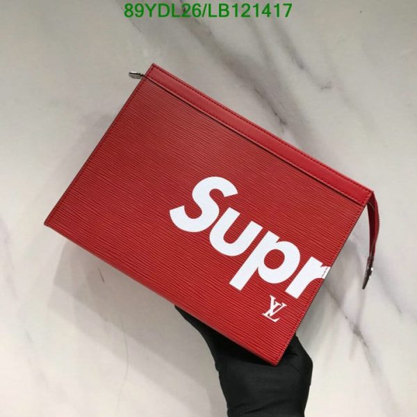 Louis Vuitton 1:1 Mirror Replica Supreme Red Epi Pochette Jour LB12141731245