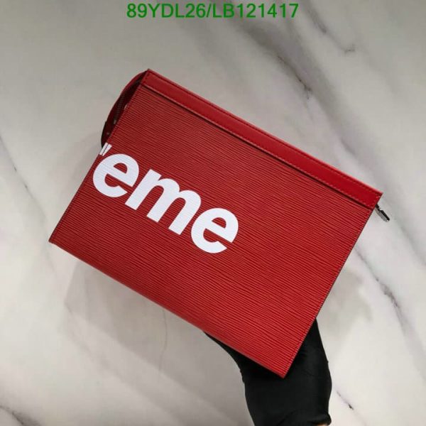 Louis Vuitton 1:1 Mirror Replica Supreme Red Epi Pochette Jour LB12141731245