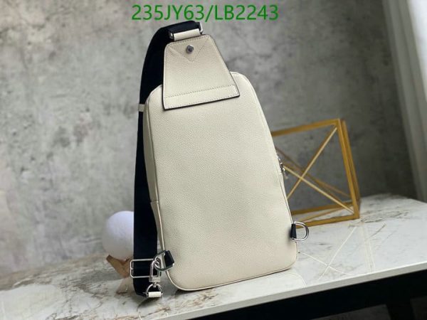 Louis Vuitton 1:1 Mirror Replica Taiga Avenue sling bag in beige and gris bubble gum color  LB22437654390