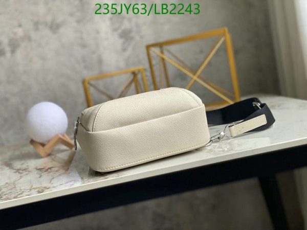 Louis Vuitton 1:1 Mirror Replica Taiga Avenue sling bag in beige and gris bubble gum color  LB22437654390