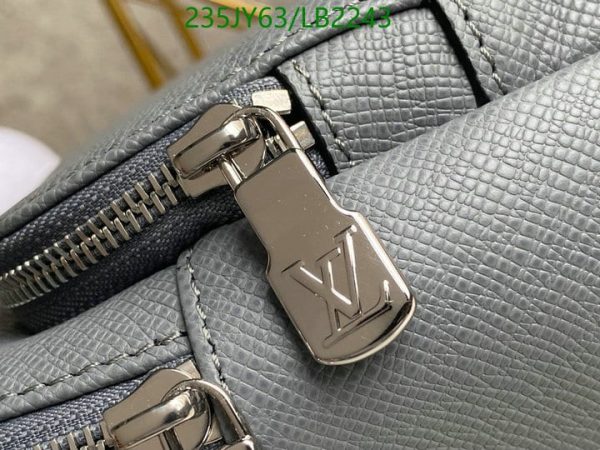 Louis Vuitton 1:1 Mirror Replica Taiga Avenue sling bag in beige and gris bubble gum color  LB22437654390