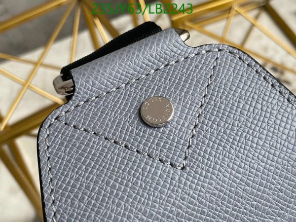 Louis Vuitton 1:1 Mirror Replica Taiga Avenue sling bag in beige and gris bubble gum color  LB22437654390