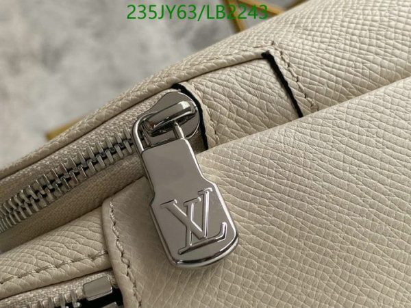 Louis Vuitton 1:1 Mirror Replica Taiga Avenue sling bag in beige and gris bubble gum color  LB22437654390