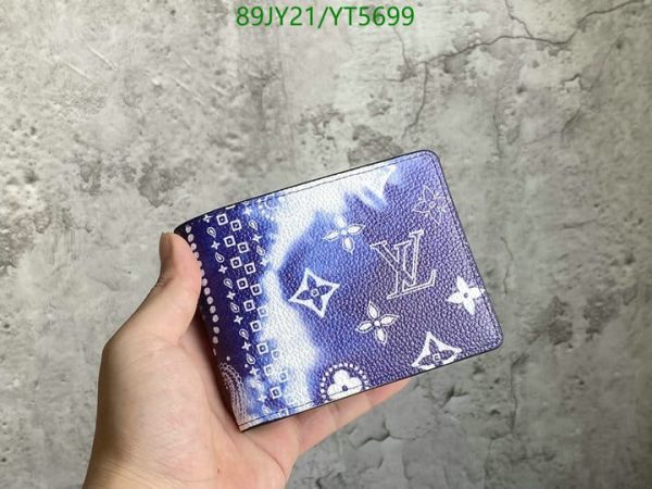 Louis Vuitton 1:1 Mirror Replica Tie-dye Leather Folding Wallet YT56990754892