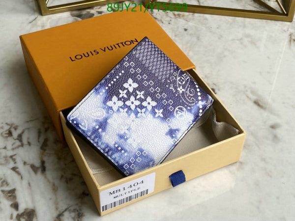 Louis Vuitton 1:1 Mirror Replica Tie-dye Leather Folding Wallet YT56990754892