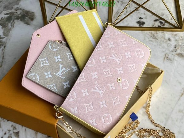 Louis Vuitton 1:1 Mirror Replica Tourterelle Empreinte Pochette Felicie YT46273125673