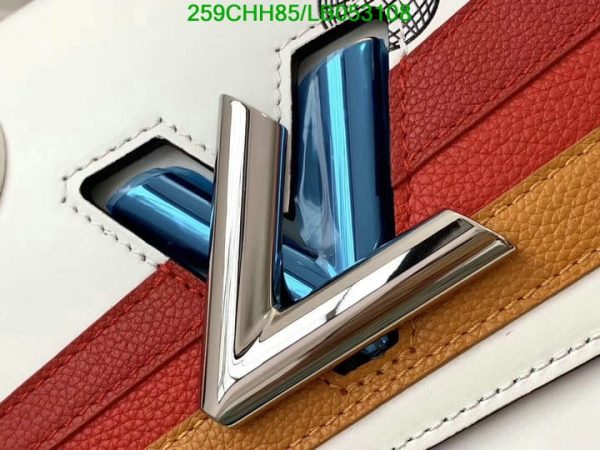 Louis Vuitton 1:1 Mirror Replica Twist Chain Wallet Multicolor Calfskin Leather Clutch LB05310878654