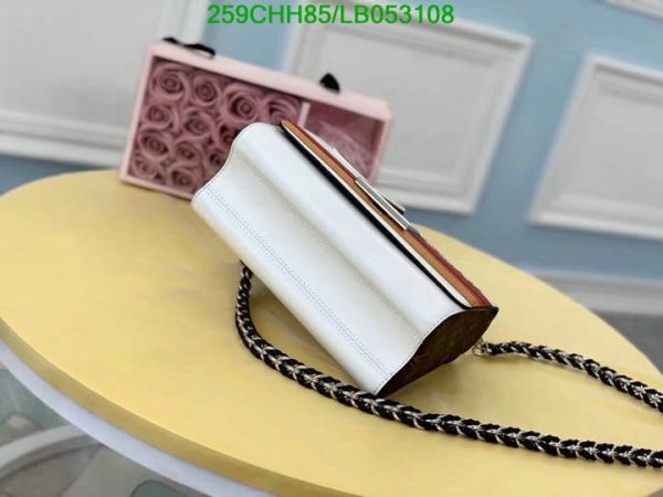 Louis Vuitton 1:1 Mirror Replica Twist Chain Wallet Multicolor Calfskin Leather Clutch LB05310878654