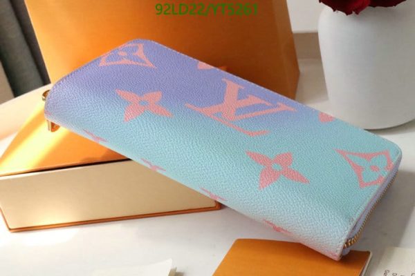 Louis Vuitton 1:1 Mirror Replica  Unisex Leather Long Wallet YT52615632149