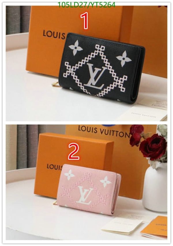 Louis Vuitton 1:1 Mirror Replica Unisex Zippy Pink Calfskin Leather Wallet YT52645319865